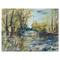 Designart - Rocky River in the Forest - Landscapes Painting Print on Wrapped Canvas